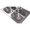 Msi Double Bowl 33in X 22in Stainless Steel Overmount Kitchen Sink ZOR-STL-SBSNK-002 - alternate 6